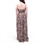 ROSIE ASSOULIN CREAM AND BROWN PAISLEY DRESS - SIZE 4