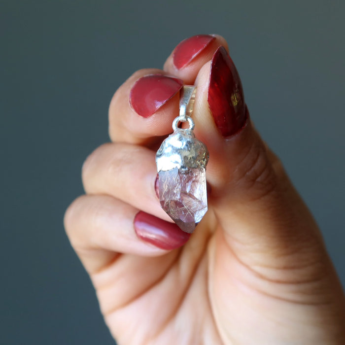 rutilated quartz pendant