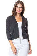 Short Cardi in Charcoal