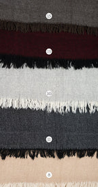 Available colour options for handwoven shawl in woven natural-look fabric wool blend by Celtic Fusion