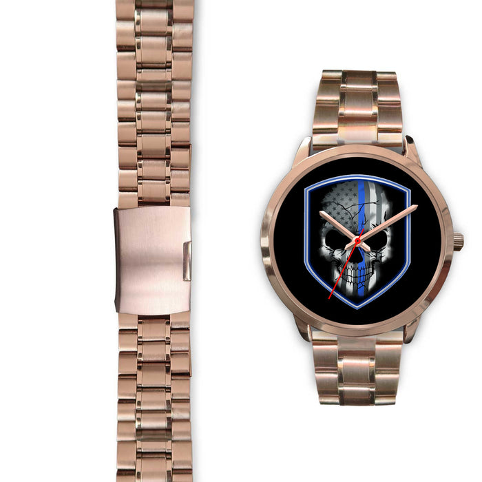 Skull Shield - Thin Blue Line Watch