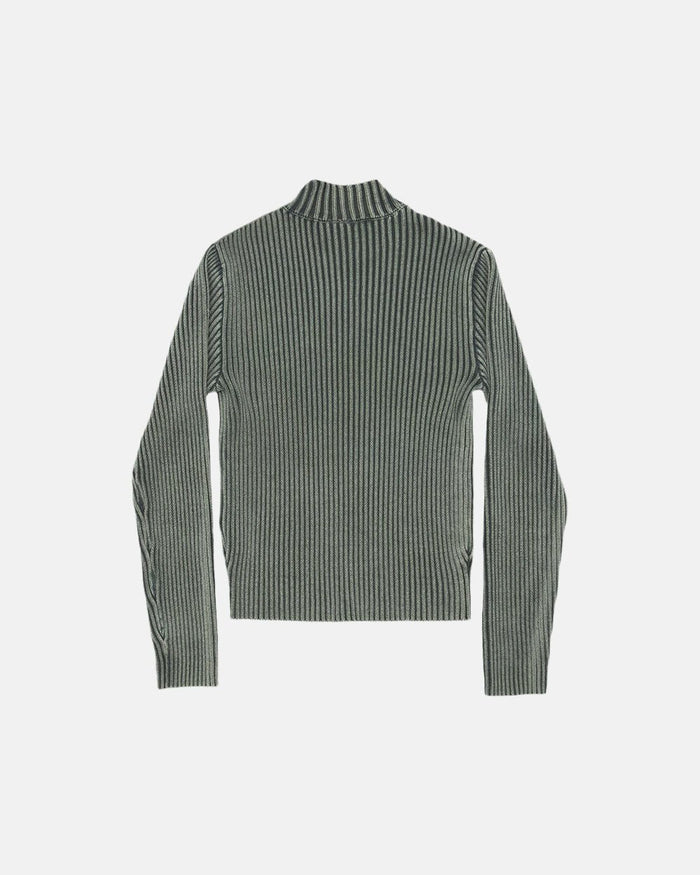 STREAKED FORD ZIPPED KNIT SAGE GREEN - COLD CULTURE