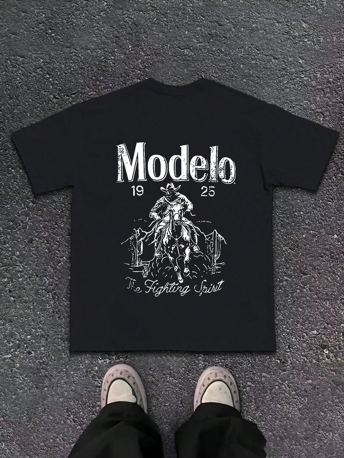 SXV Modelo Graphic Print Men's 100% Cotton T-Shirt