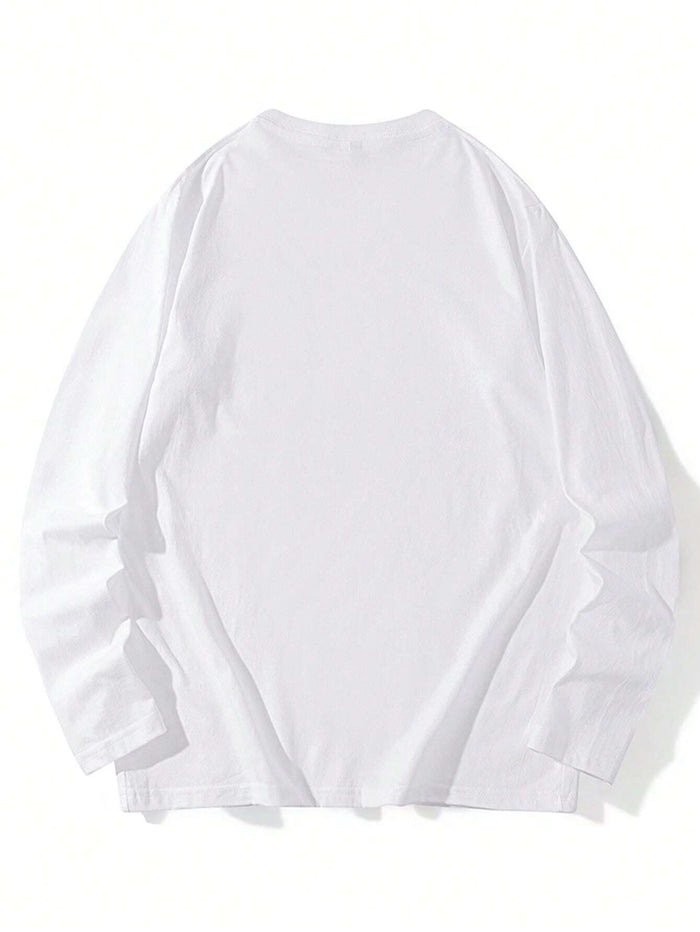 SXV Nobody cares until Women's Casual Cotton Letter Print Round Neck Long Sleeve T-Shirt, Loose Fit & Versatile
