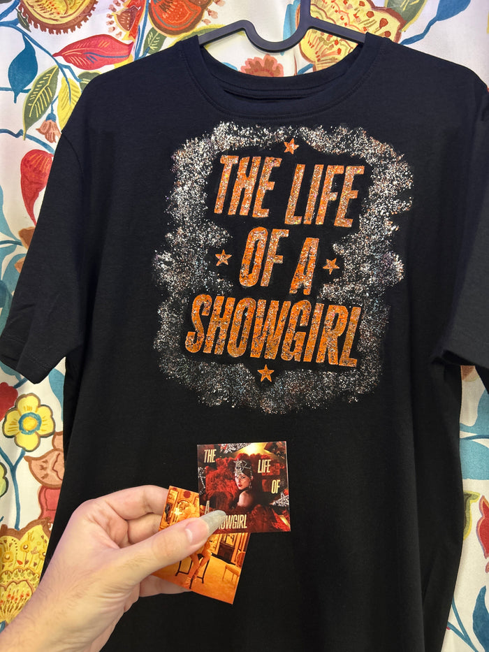Taylor Swift 'The Life of a Showgirl' Full Glitter Handpainted T-shirt