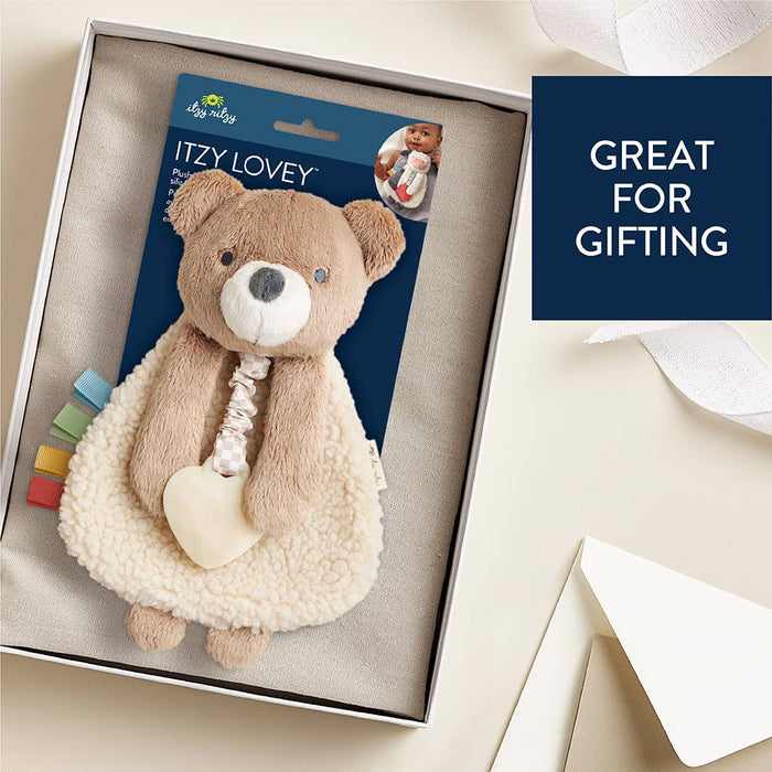 Theo the Bear Itzy Friends Lovey Plush + Teether Toy - Wee Bee Baby Boutique