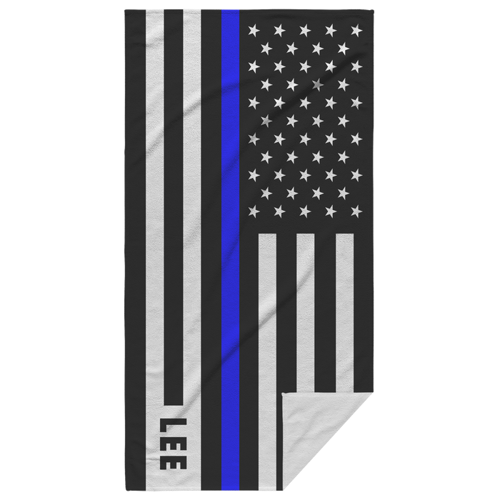 Thin Blue Line Beach Towel - AL2