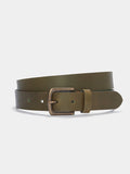 Aubin Khaki Thorn Leather Belt | Belts
