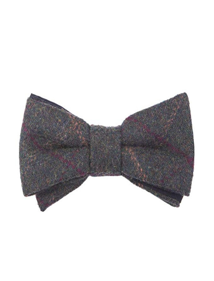 Tweed Bow Tie- Green Box Check #color_green-box-check