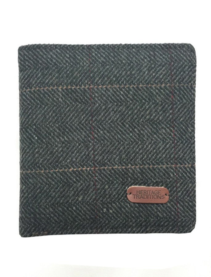 Tweed Wallet- Grey Herringbone #color_grey-herringbone