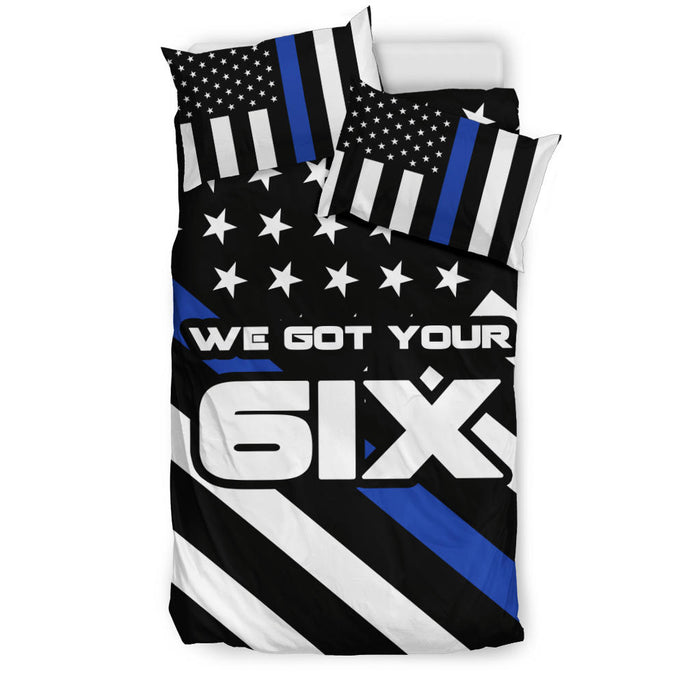 We Got Your Six - Thin Blue Line Bedding