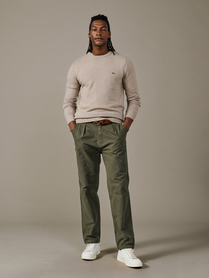 Aubin Natural Mix Westbourne Crew Neck Jumper | Crew Neck