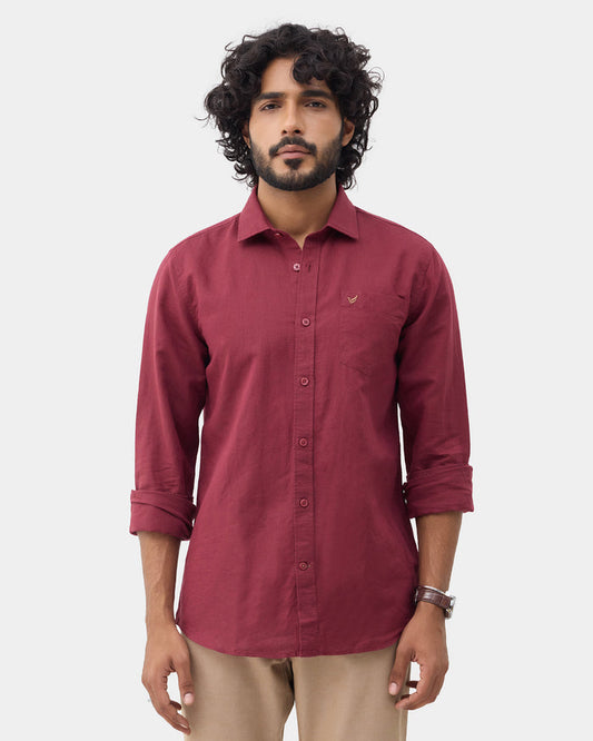 LONG SLEEVE INDIA FIT SOLID SHIRT