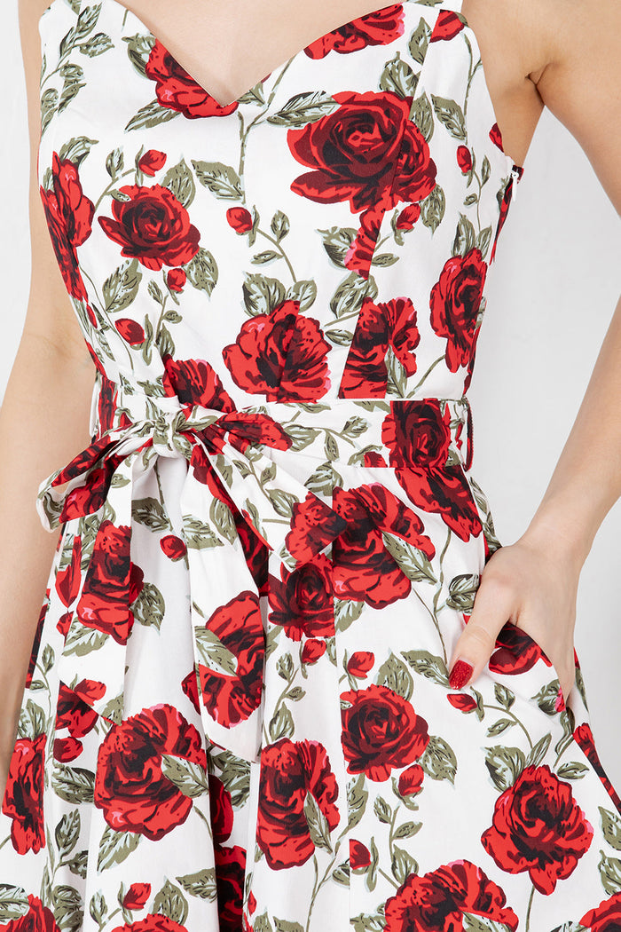 You're A Doll Cotton Dress in Roses