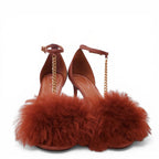 ZIMMERMANN FAUX FUR HEELS - SIZE 40